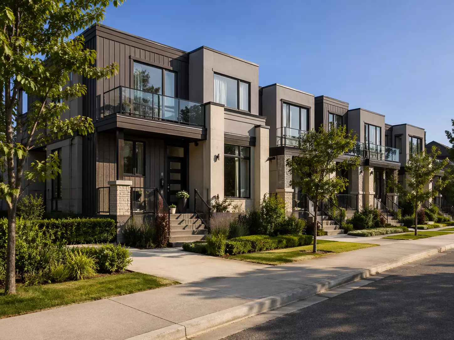Modern townhomes in Bronte