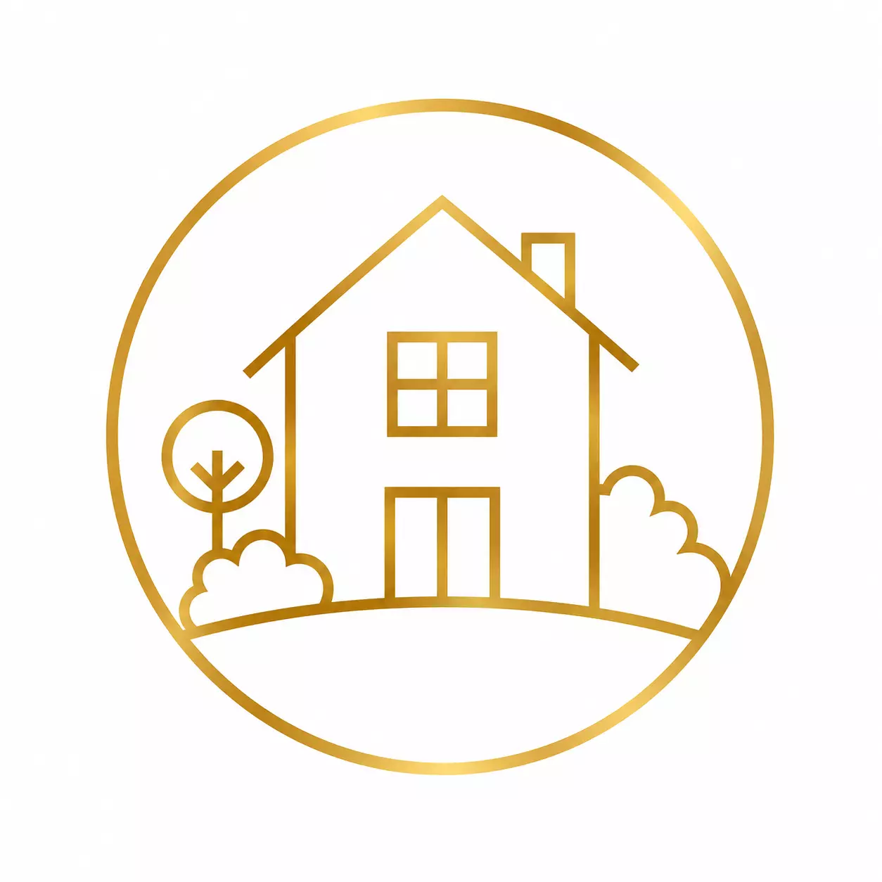 Gold home emblem